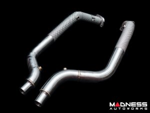 Jaguar F-TYPE Downpipe Set - w/ Heat Shield - TUO - 3.0L V6